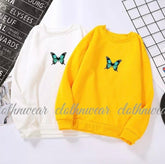 sweatshirt pack of 2 yellow and white mid pa blue butterfly
